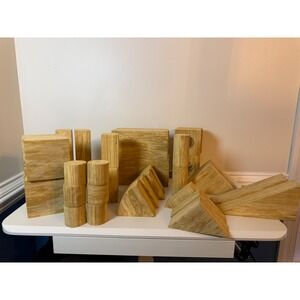 Unbranded Foam Building Blocks Kids OS Wood Grain Soft Sensory Educational Set